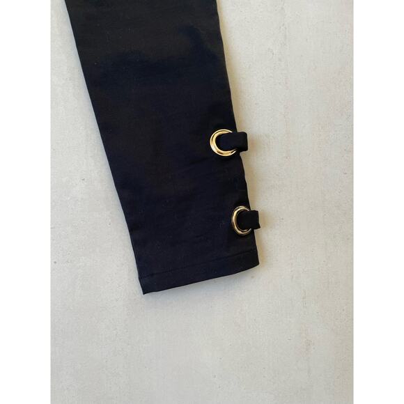 Asilio Revolve Pants High Rise Skinny Grommet Tie Hem - Picture 7 of 9